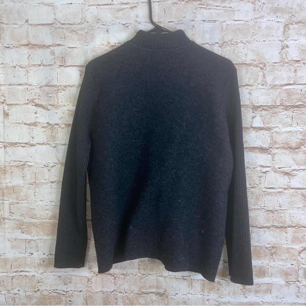 Eileen Fisher Gray Wool Bomber Jacket Size Medium - Picture 5 of 8